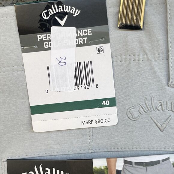 Callaway Performance Golf Short Mens Size 40 Gray Opti-Dri Media Pocket Active - Picture 6 of 11